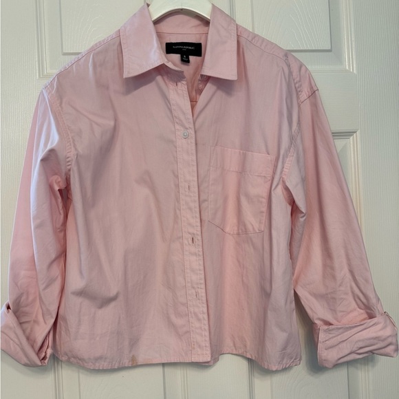 Banana Republic Factory Tops - Banana Republic  cropped Blush Pink button Shirt.  New without tag.